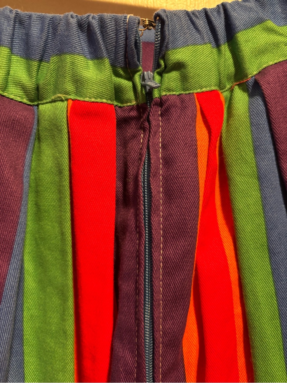 Bright Rainbow Pleated Skirt - Multicolor - Picture 2 of 4